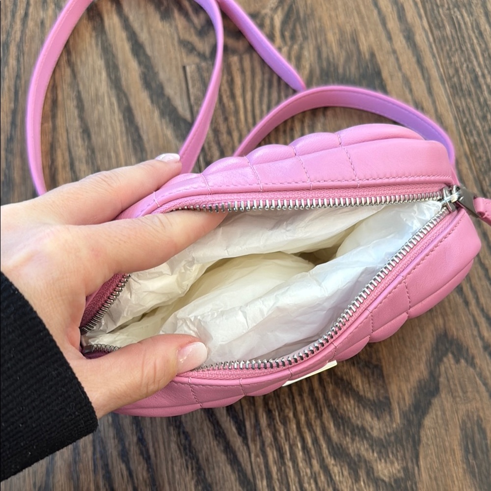 Burberry lambskin Quilted mini Lola camera Bag Primrose Pink - Picture 9 of 12